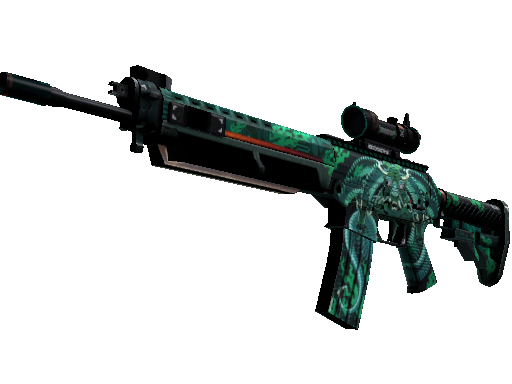 SG 553（StatTrak™） | 青龙 (略有磨损)